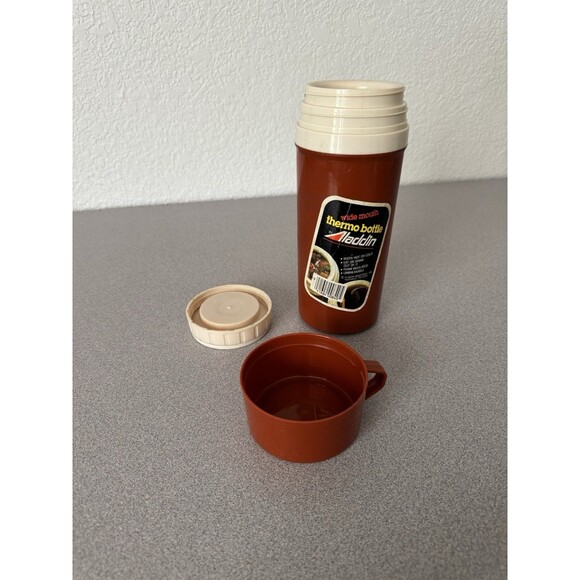 Vintage Aladdin Wide Mouth Thermo Bottle w/ Label - Picture 3 of 7